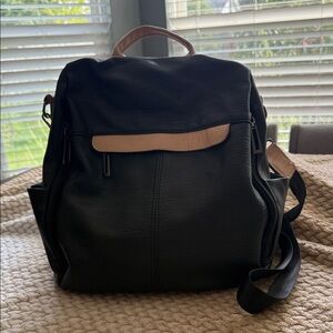 Elegant Black and Tan Men's Backpack